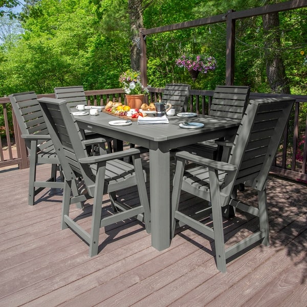 HIGHWOOD 7-Piece Counter Height Outdoor Dining Set - 42" x 84" Table